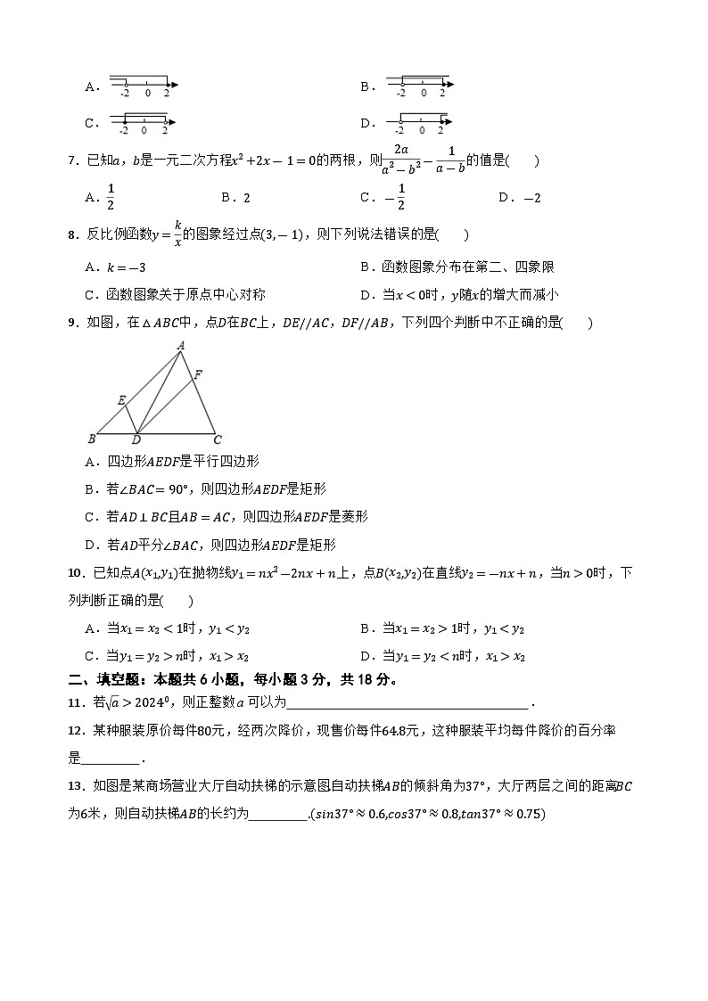 湖北省黄石市阳新县陶港中学2024年中考一模数学试卷02