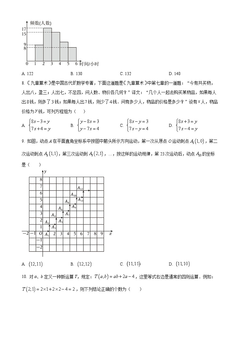 精品解析：重庆市江津区2022-2023学年七年级下学期期末数学试题（A卷）02