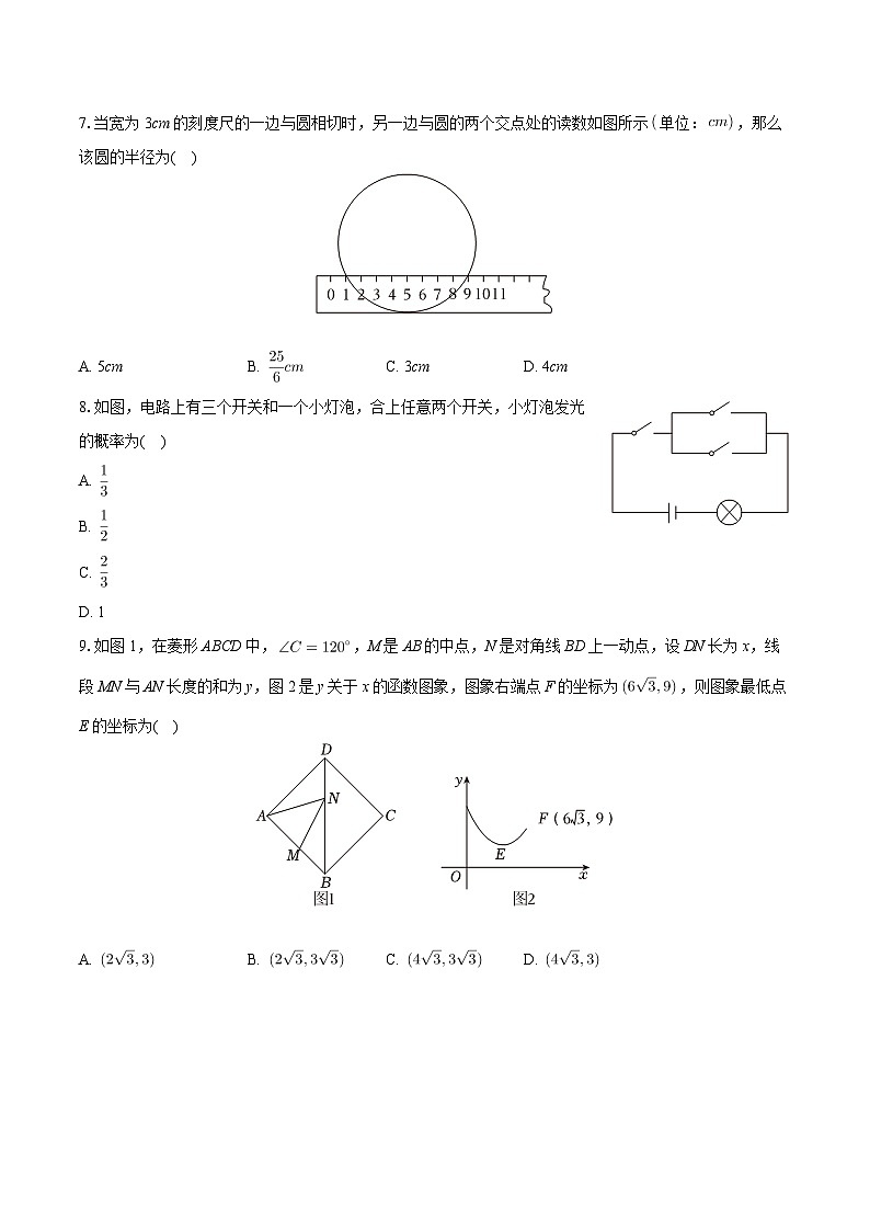 2024年广东省梅州市部分学校中考数学一模试卷02
