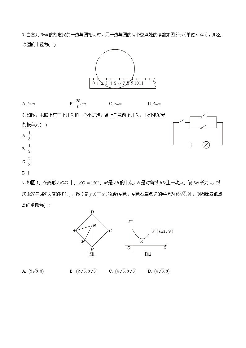 2024年广东省梅州市部分学校中考数学一模试卷02