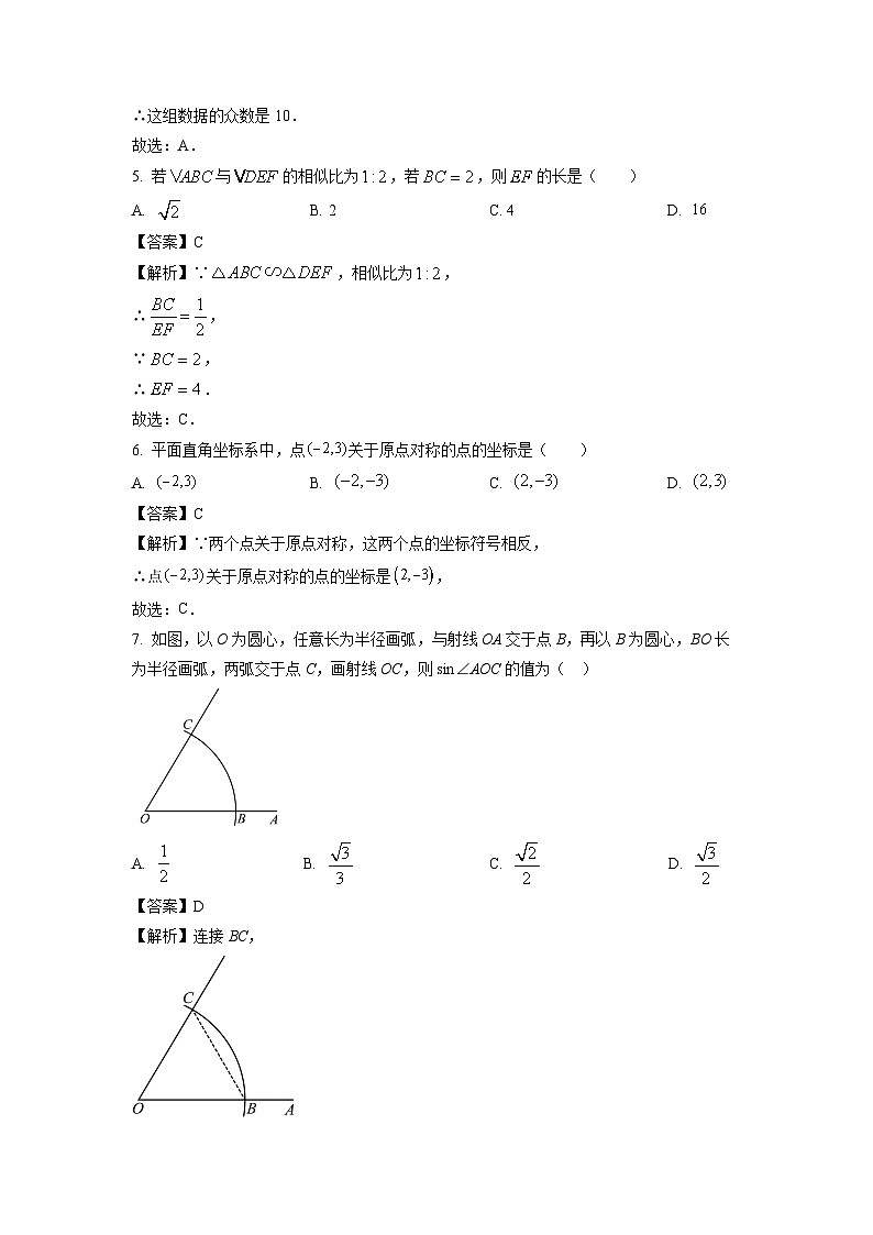 数学：江苏省淮安市淮安经济技术开发区2024年中考模拟试题（解析版）02