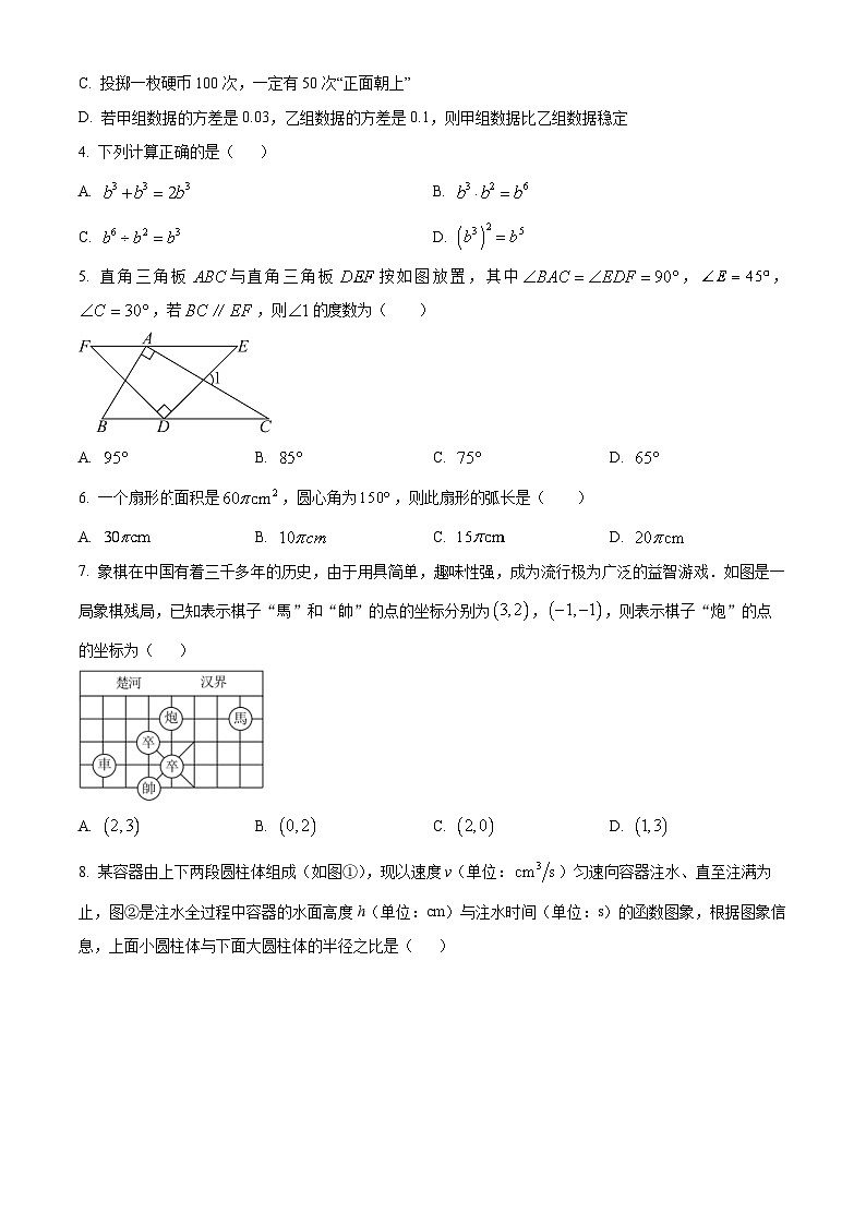 2024年湖北省利川市凉雾乡民族初级中学中考模拟数学试题（原卷版）第2页