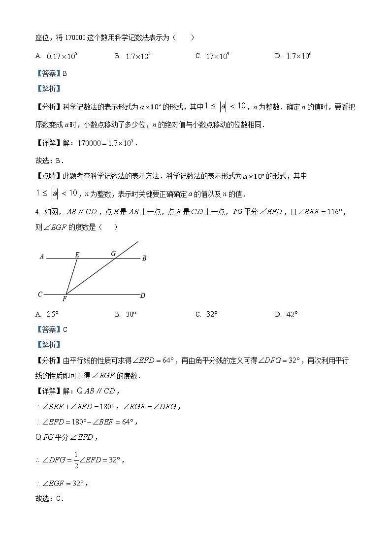 2024年山东省菏泽市郓城县中考五模考试数学试题（原卷版+解析版）02