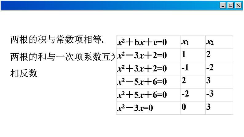 1.3 一元二次方程的根与系数的关系-2023-2024学年苏科数学九年级上册课件06