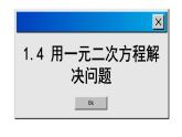 1.4 用一元二次方程解决问题-2023-2024学年苏科数学九年级上册课件