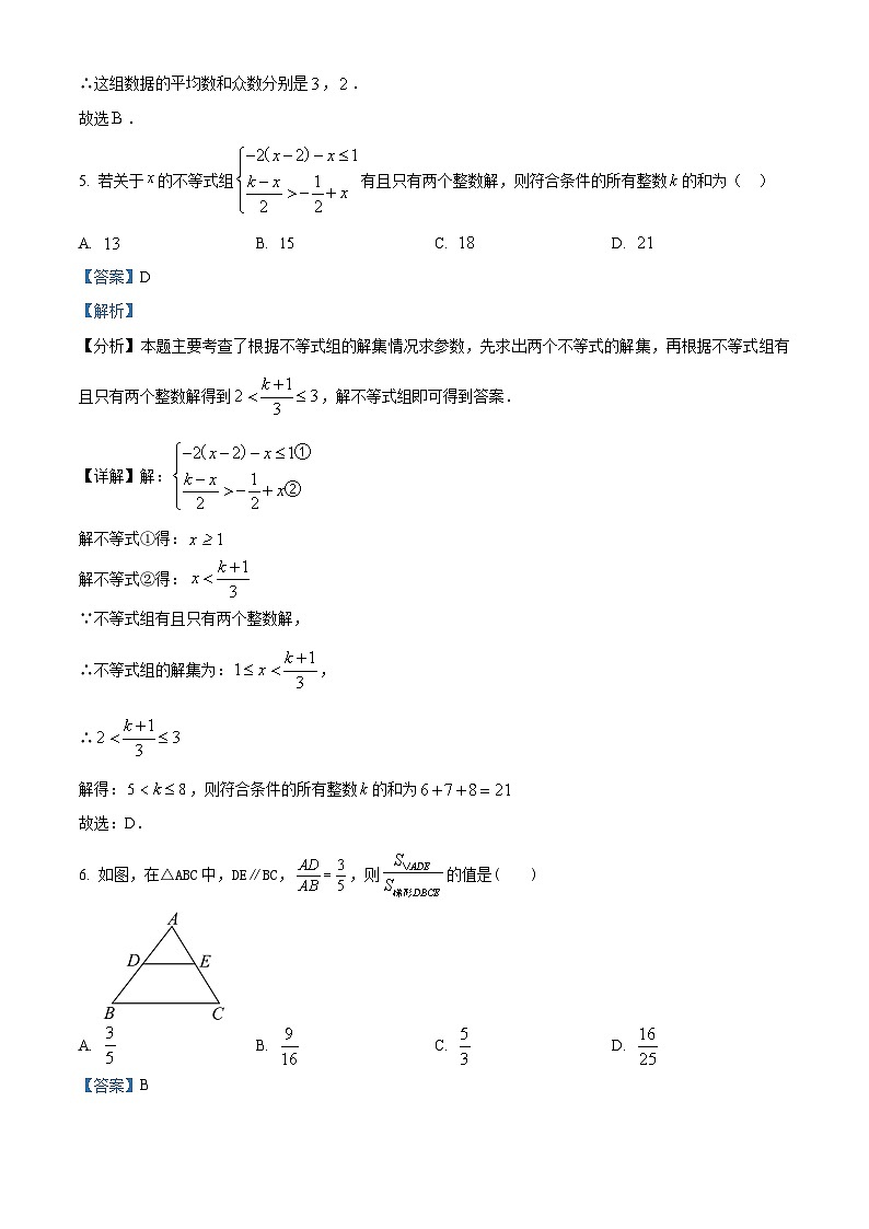 13，2024年江苏省扬州市部分学校中考数学二模试题03