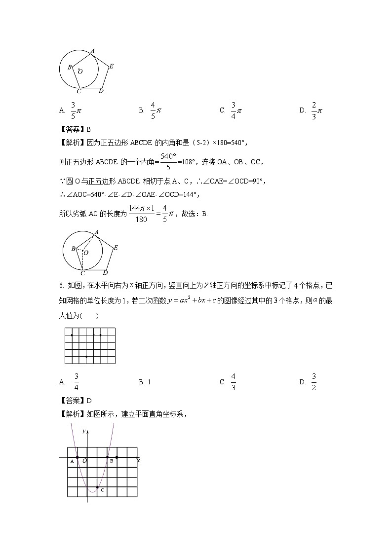 江苏省南京市秦淮区“四校”2024年中考预二模考试数学试卷（解析版）第2页