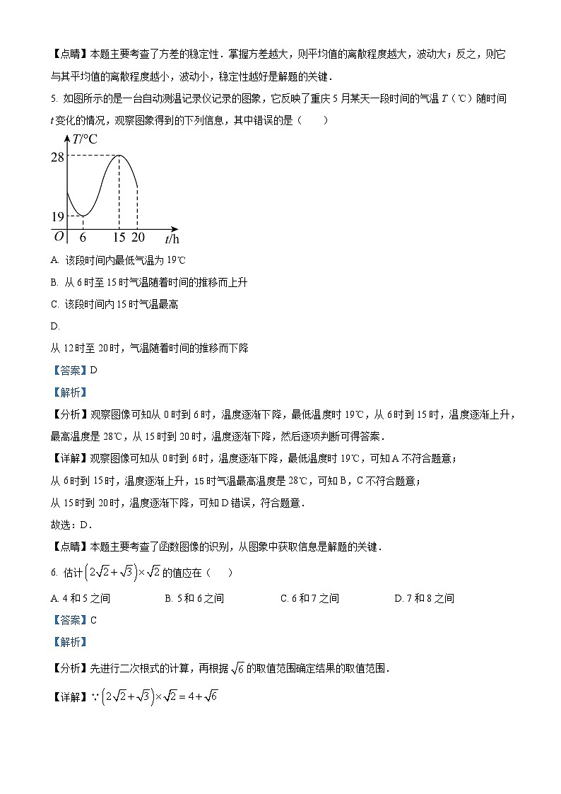精品解析：重庆市铜梁区巴川中学校2022-2023学年八年级下学期期末数学试题03