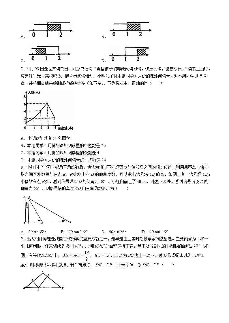 2024年福建省厦门市金鸡亭中学中考二模数学试题(无答案)02