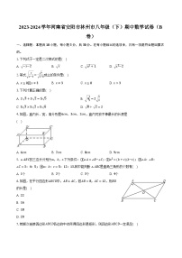 2023-2024学年河南省安阳市林州市八年级（下）期中数学试卷（B卷）（含解析）