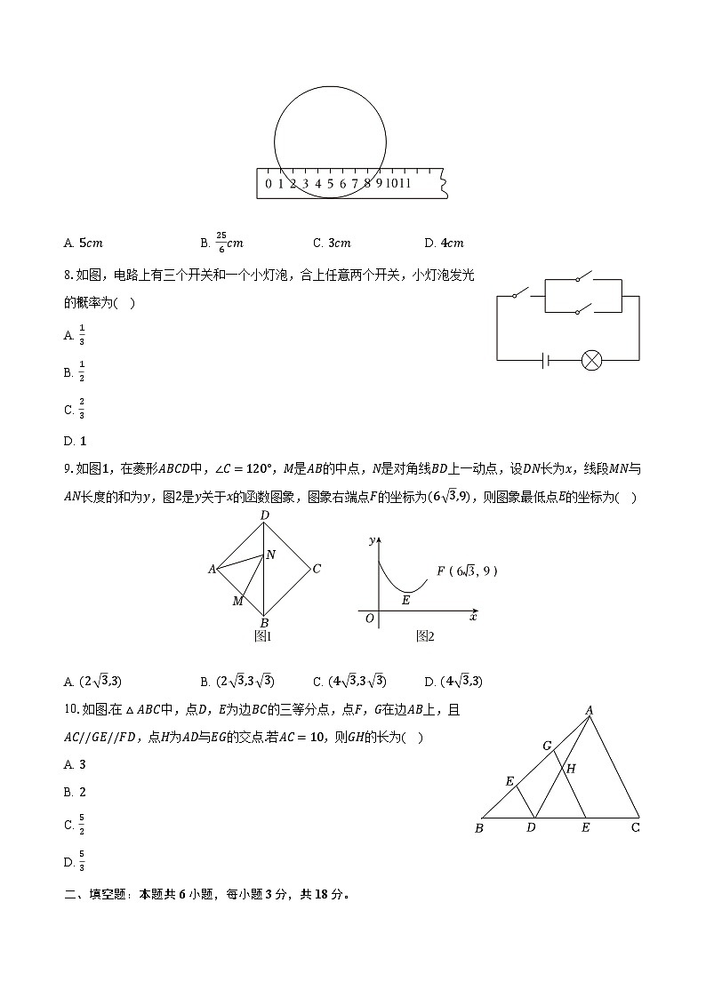 2024年广东省梅州市部分学校中考数学一模试卷（含解析）02