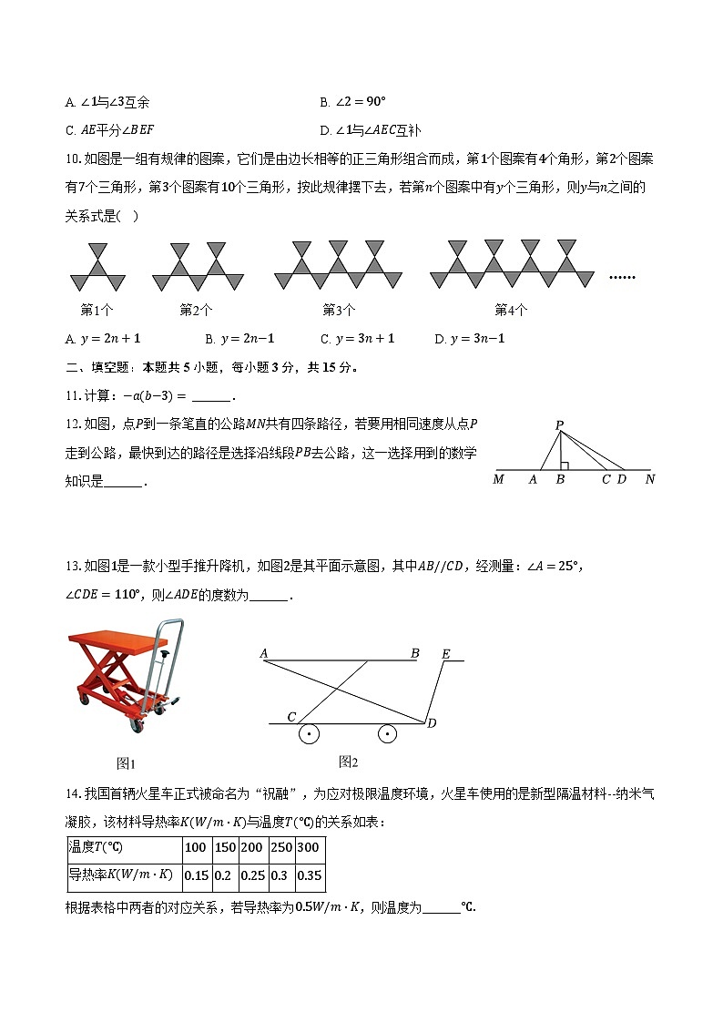 2023-2024学年山西省晋中市介休市七年级（下）期中数学试卷（含解析）第3页