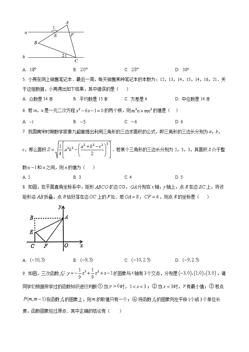 2024年山东省淄博市临淄区中考二模数学试题（学生版）第2页