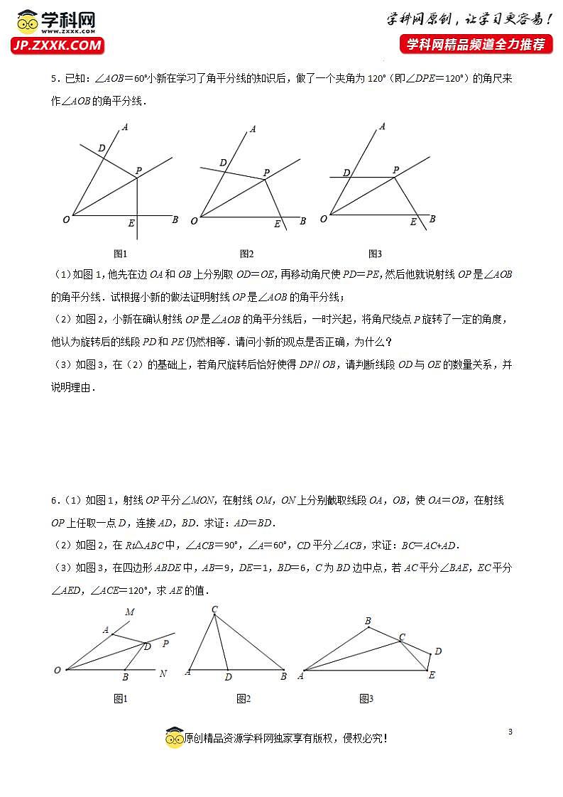 期末考试点对点压轴题训练（一）（A卷18题）（原卷版）（北师大版，成都专用）第3页