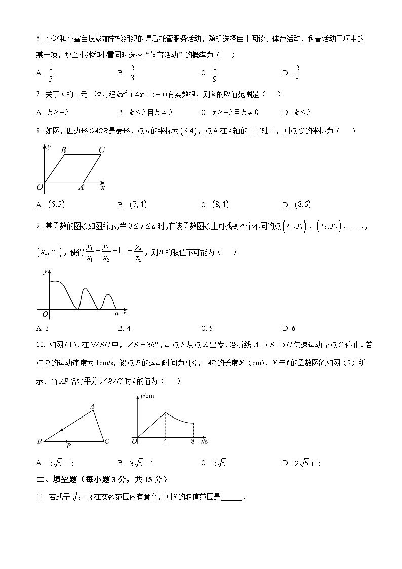 2024年河南省开封市兰考县九年级中考二模数学试题（学生版） 第2页