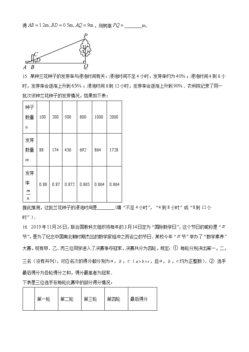 2024年北京市燕山地区中考二模数学试题（原卷版）03