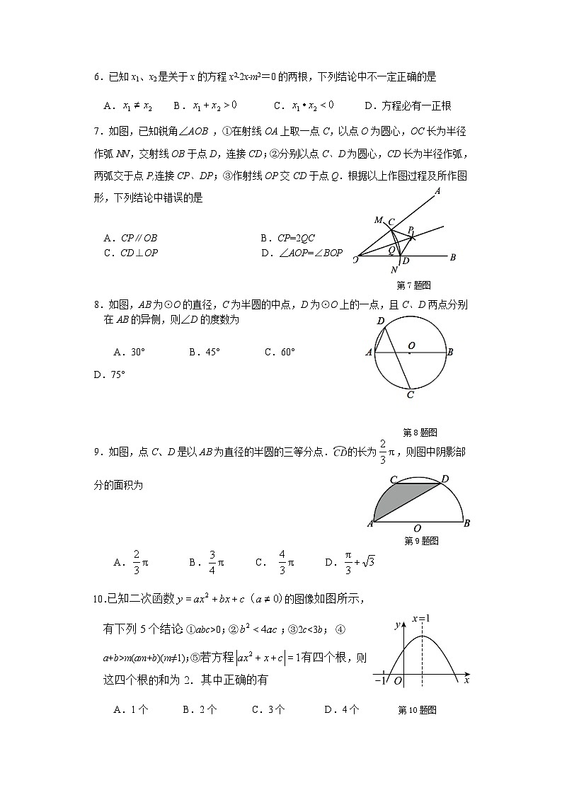2024年四川省广元市旺苍县中考三模数学试题第2页