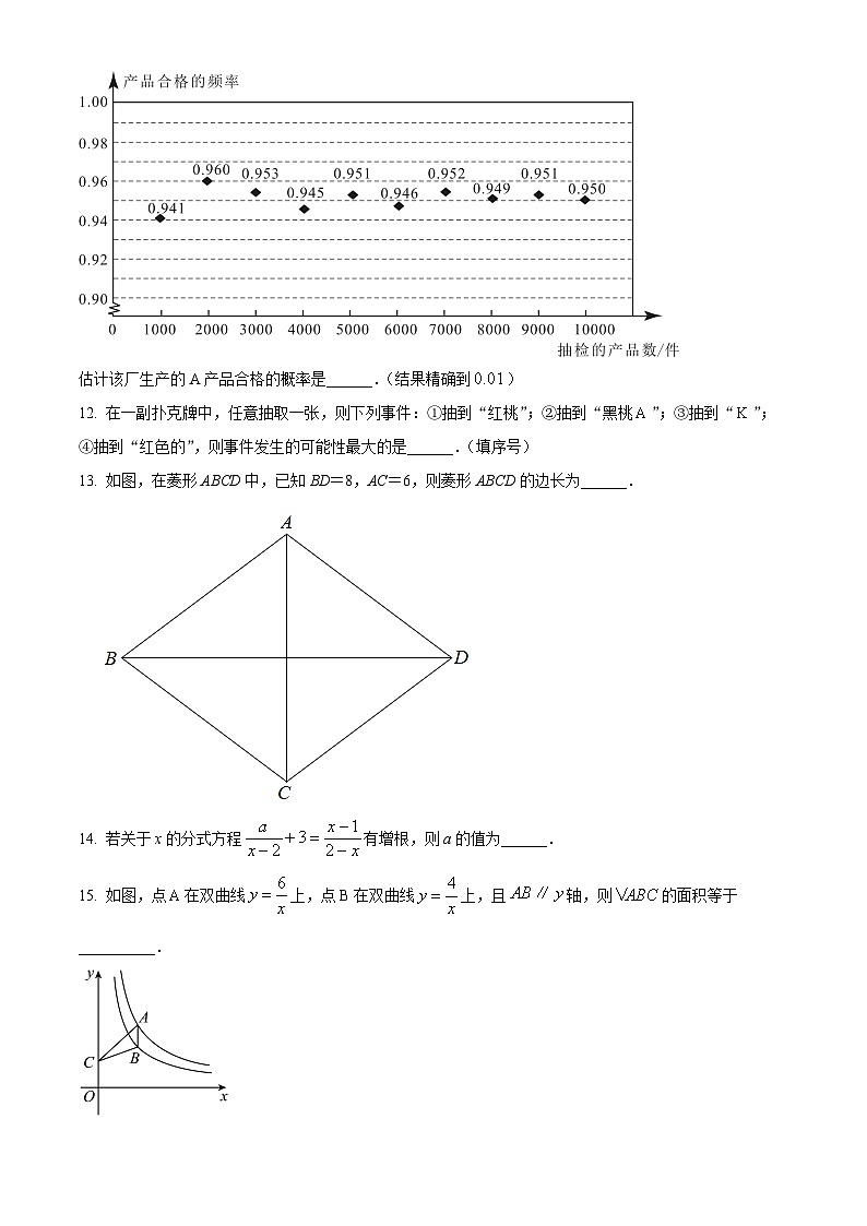 江苏省淮安市启英外国语实验学校2023-2024学年八年级下学期期中数学试题（学生版+教师版）03