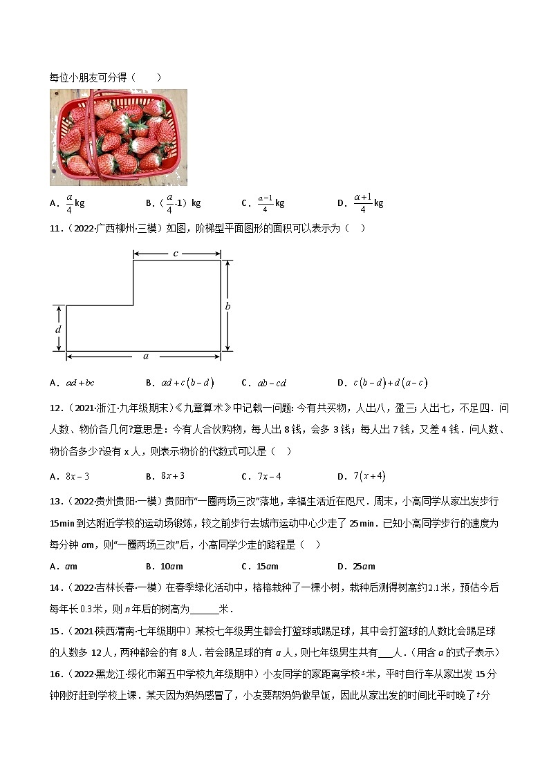 中考数学一轮复习1.2整式及其运算知识点演练(讲练)(100题58页)(原卷版+解析)03