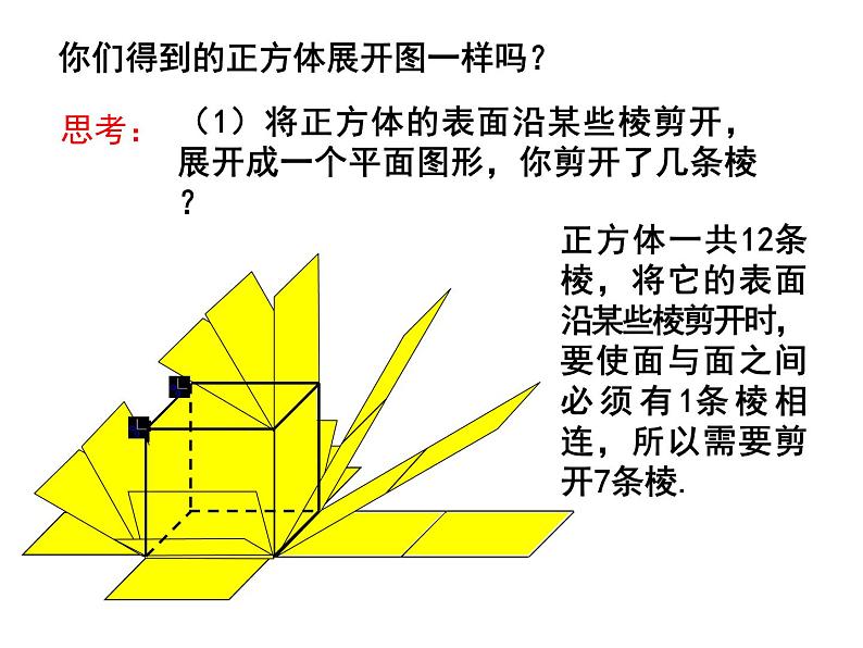 1.2展开与折叠（第1课时）课件 2024-2025学年北师大版数学七年级上册第4页