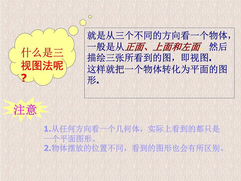 1.4 从三个方向看物体的形状课件2024-2025学年北师大版七年级数学上册第4页