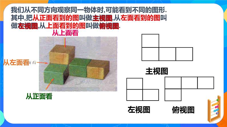 1.4从三个方向看物体的形状 课件2024-2025学年北师大版七年级数学上册07