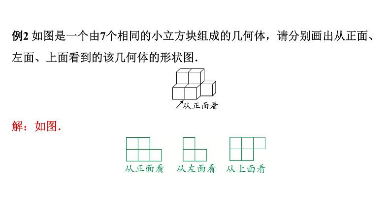 1.4从三个方向看物体的形状讲练课件 2024-2025学年北师大版数学七年级上册第6页