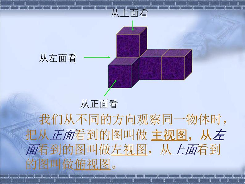 北师大版七年级上册数学  1.4从三个方向看物体的形状 课件第3页