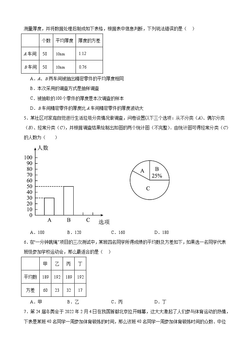 2024年中考数学【高分·突破】考点17统计与数据分析综合专项练习(原卷版+解析)第2页