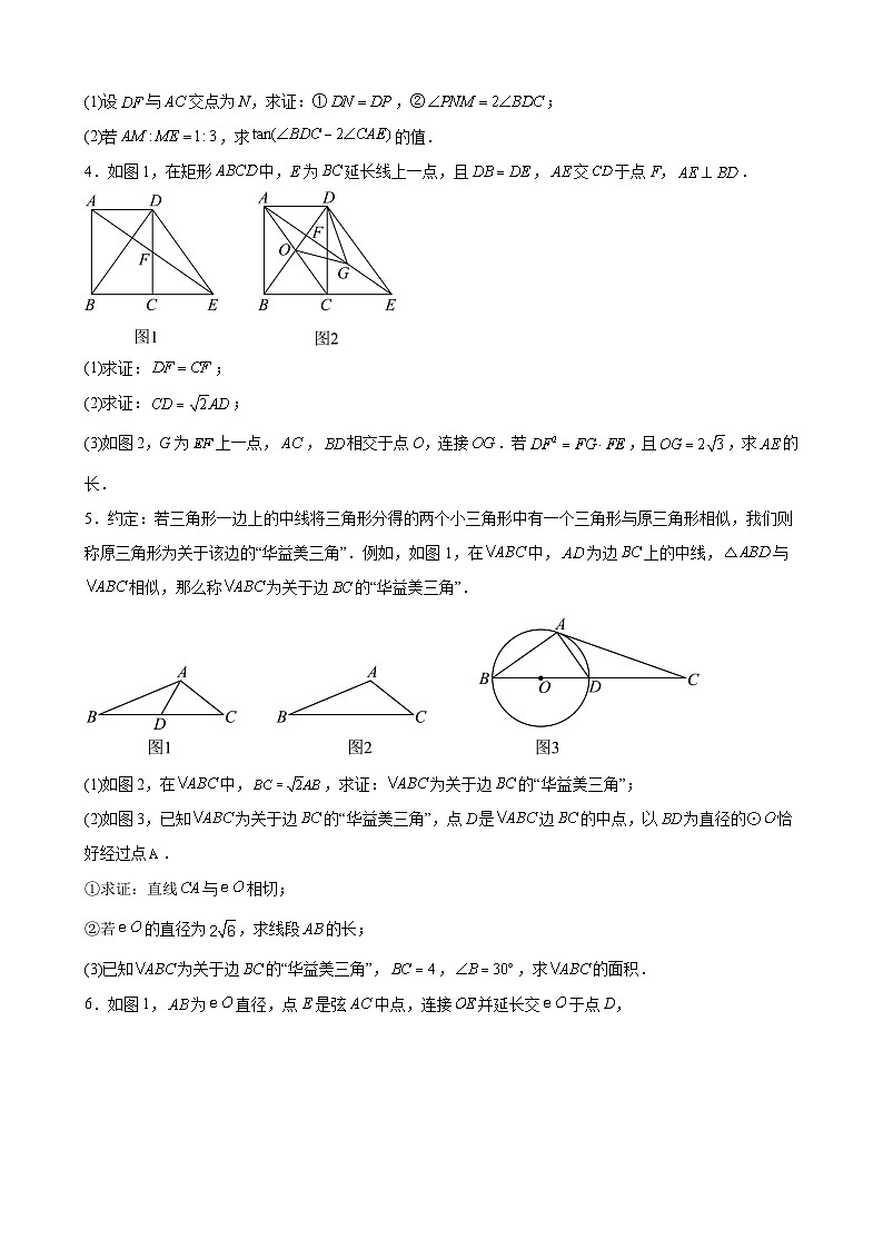 2024年中考数学【高分·突破】考点21几何证明(原卷版+解析)第2页