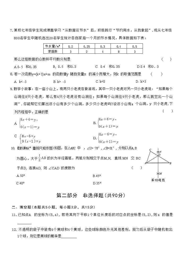 2024年辽宁省初中学业水平考试（模拟卷一）九年级数学试卷02