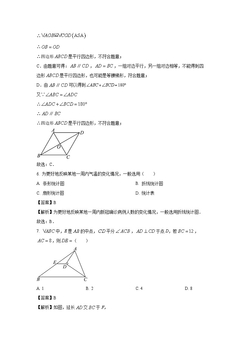 数学：江苏省盐城市东台市2023-2024学年八年级下学期期中试题（解析版）03
