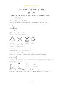 2024北京一六六中初一下学期期中数学试卷及答案