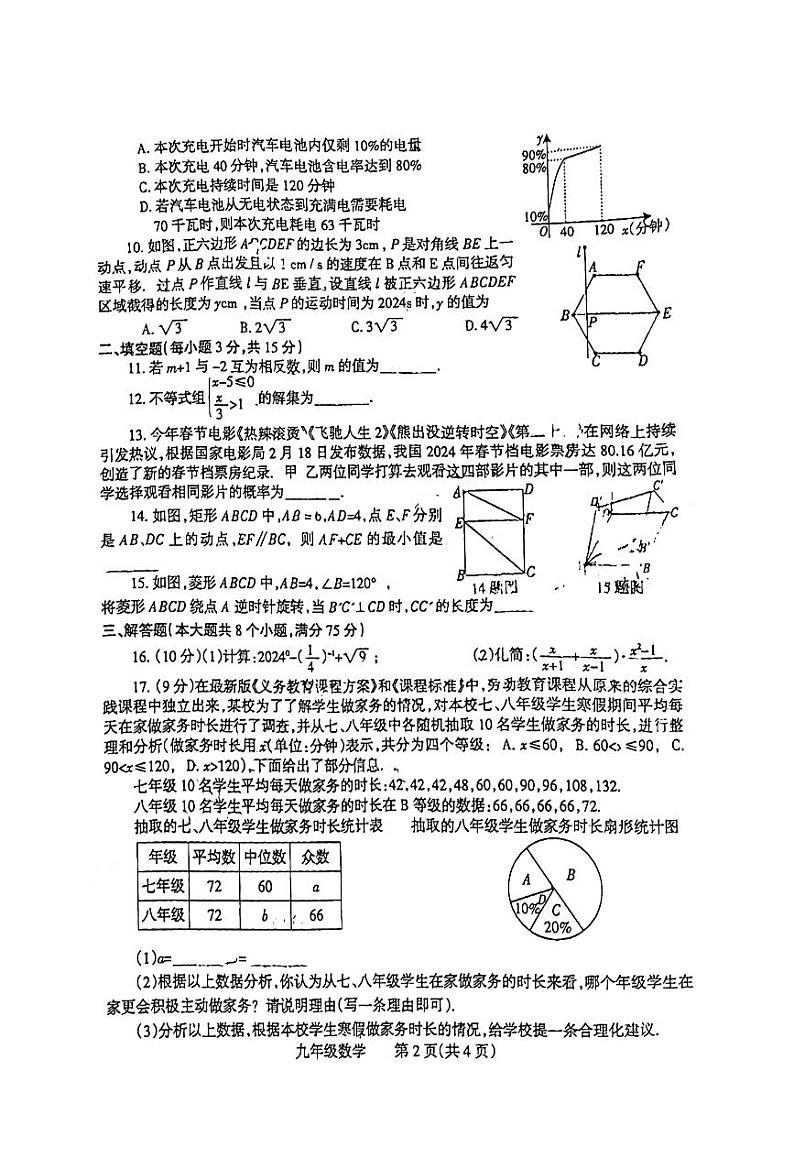 +2024年河南省焦作市五城区中考联考数学试卷+02