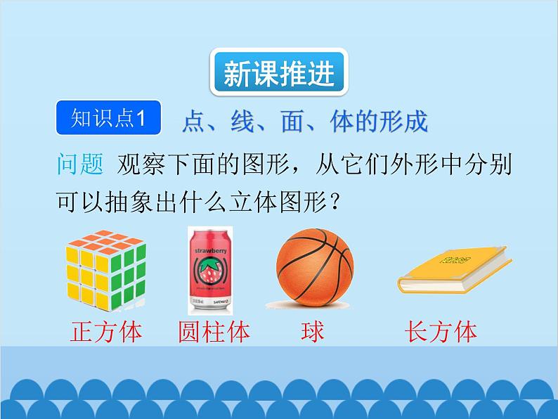 人教版数学七年级上册 4.1.2 点、线、面、体课件05