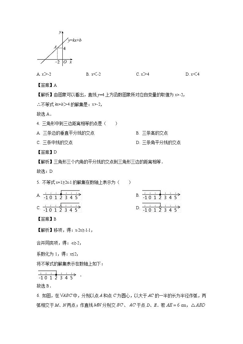 数学：陕西省宝鸡市渭滨区2023-2024学年八年级下学期期中试题（解析版）02