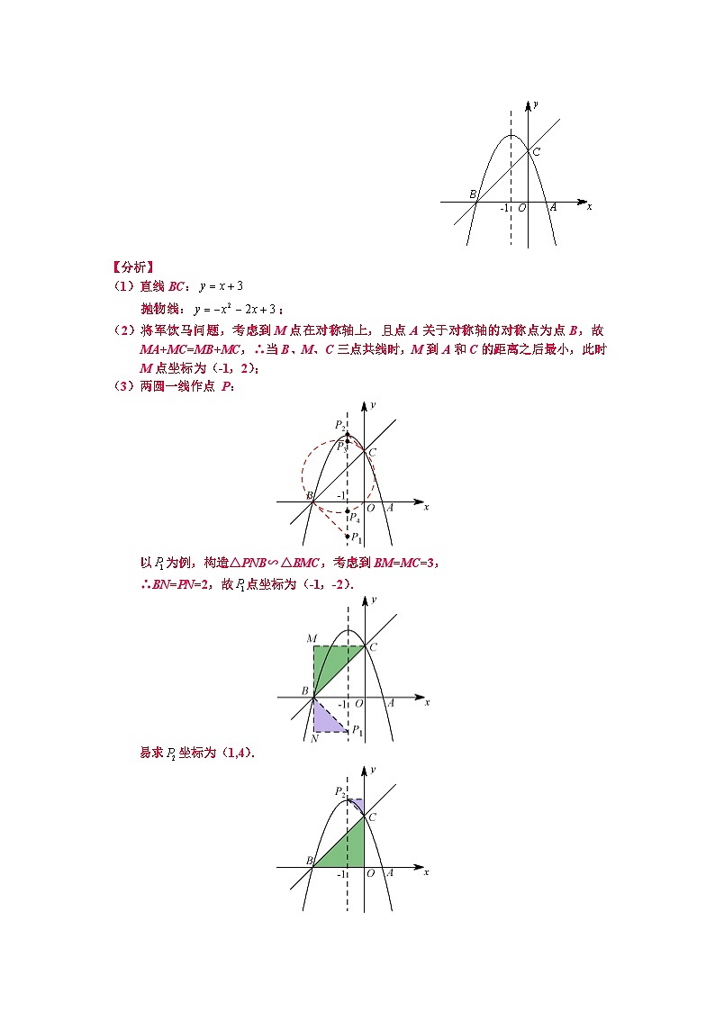 2024成都中考数学二轮复习专题：二次函数与直角三角形存在性问题第3页