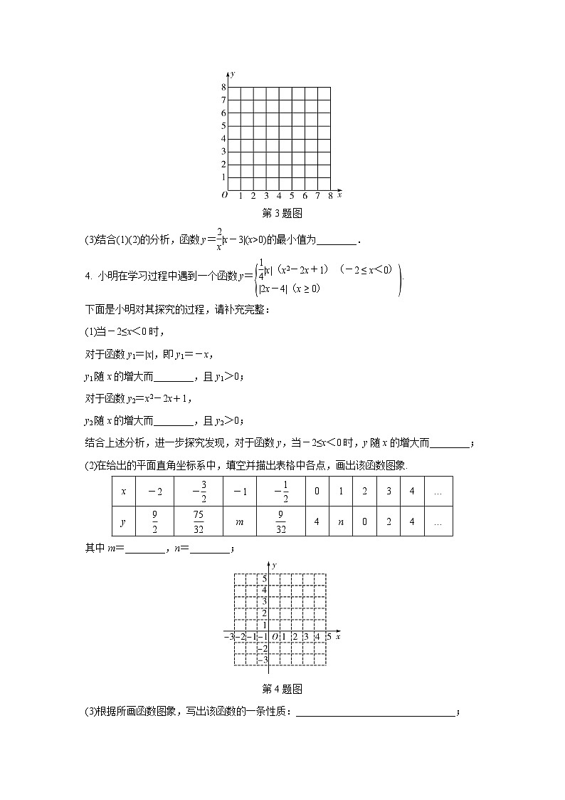 2024甘肃中考数学二轮专题训练 题型四 函数图象性质探究题  (含答案)第3页