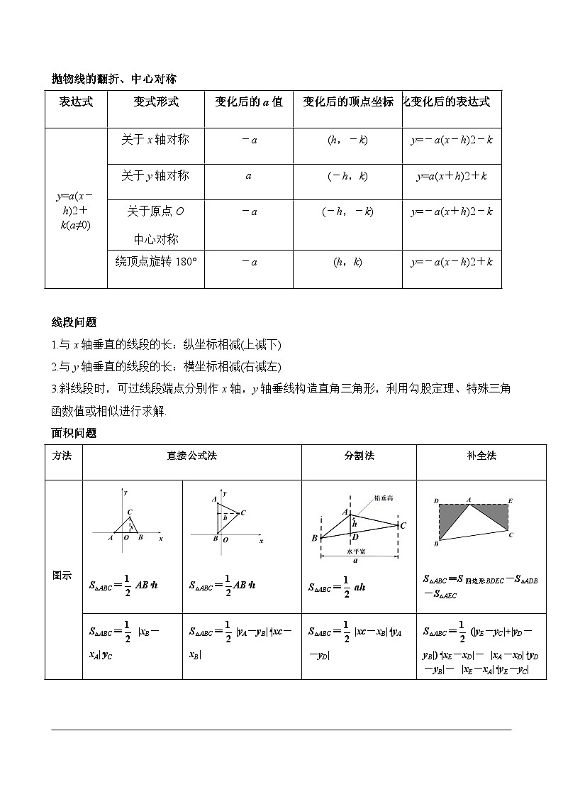 2024陕西数学中考备考重难专题：抛物线与几何综合题线段、面积问题（课后练习）第3页