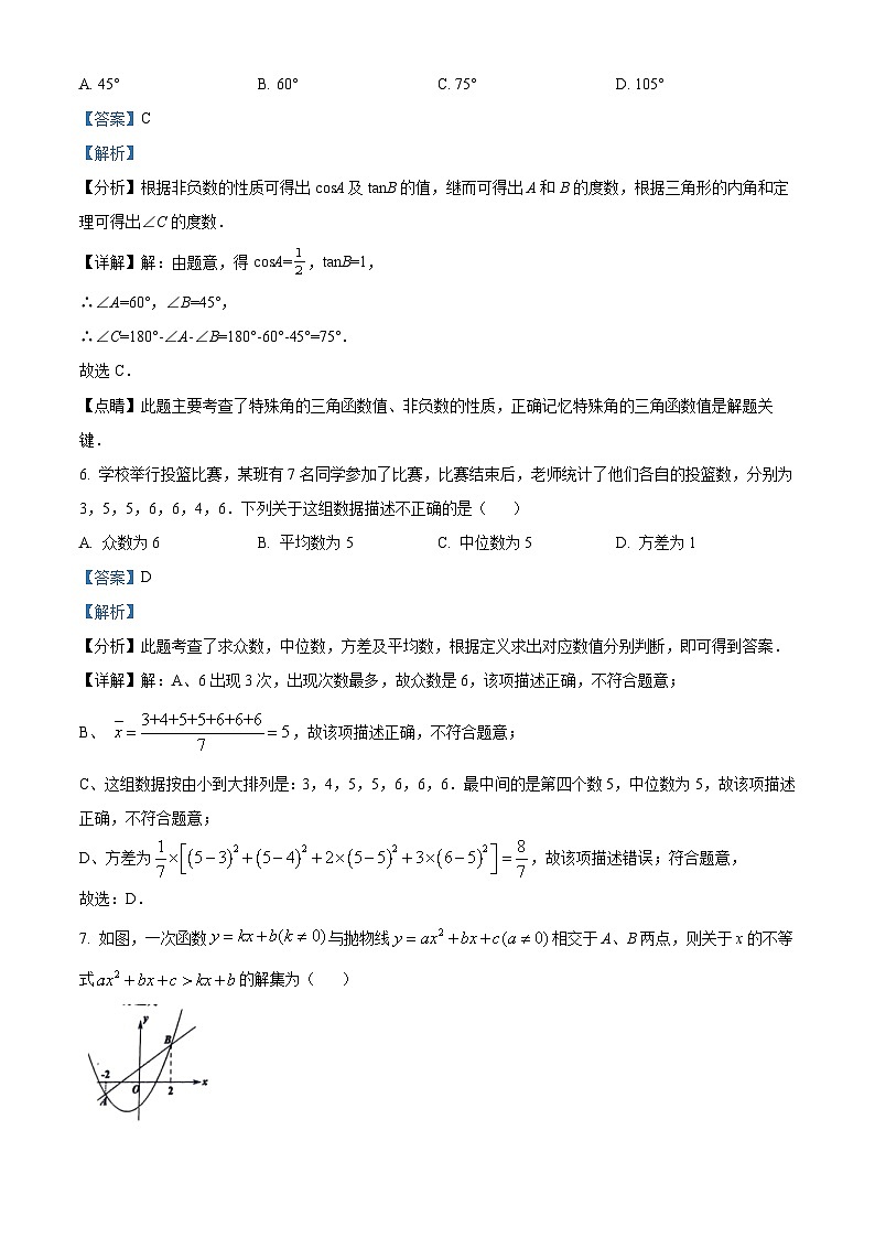 2024年四川省凉山彝族自治州会东县九年级二模数学试题03