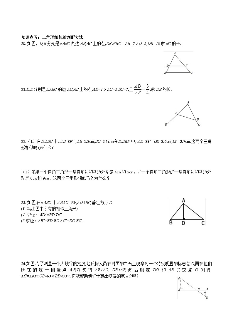 2023-2024学年八年级下册数学章节知识点回顾-第九章--图形的相似第3页