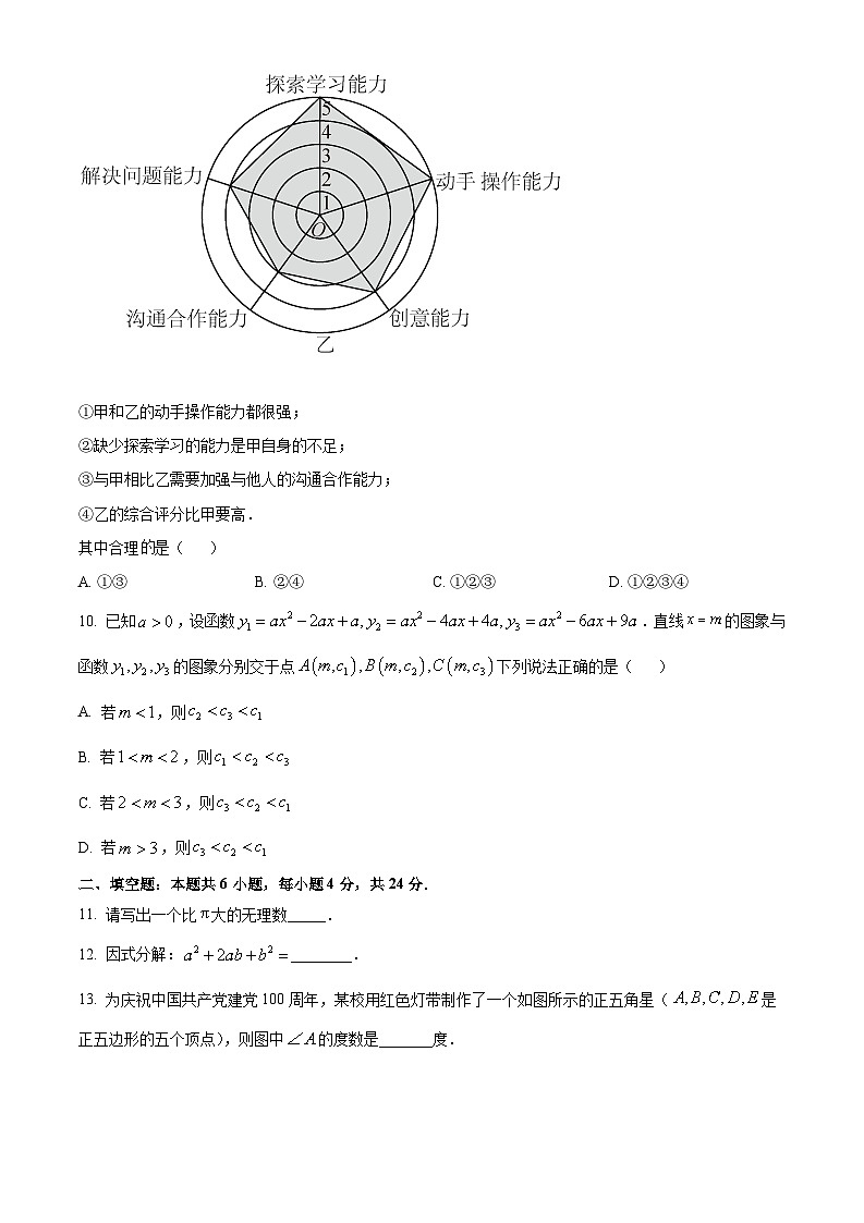 精品解析：2024年福建省百校联考中考三模数学试题（原卷版）第3页