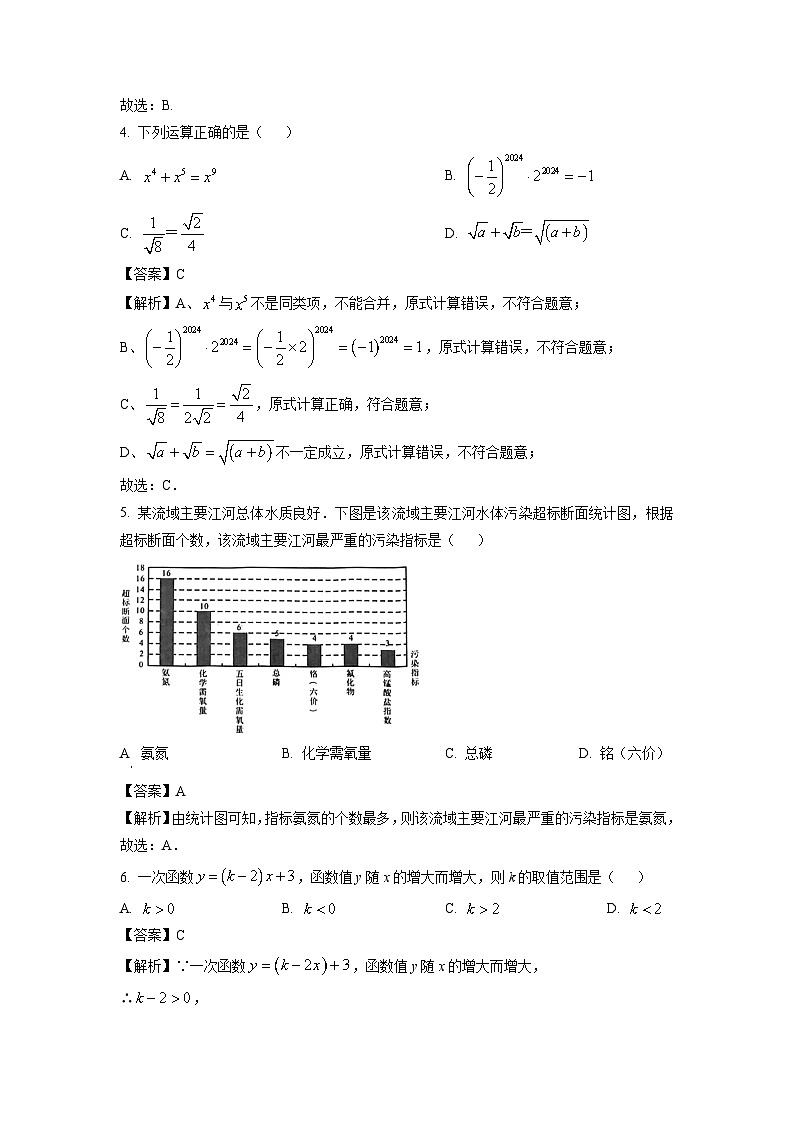 数学：湖南省益阳市安化县2024年中考二模试题（解析版）02