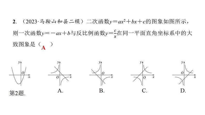 2024年中考数学二轮复习突破课件：专题一 分析判断函数图象(共36张PPT)第5页