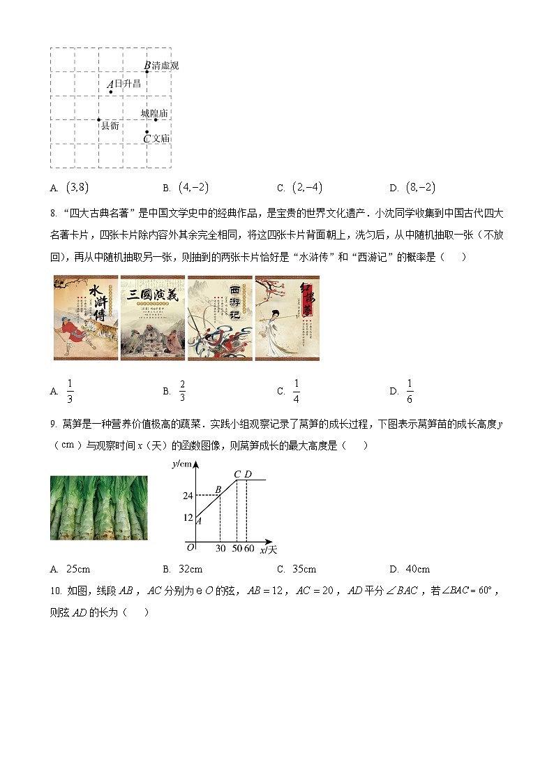 2024年山西省吕梁市文水县多校中考四模数学试题（原卷版+解析版）03
