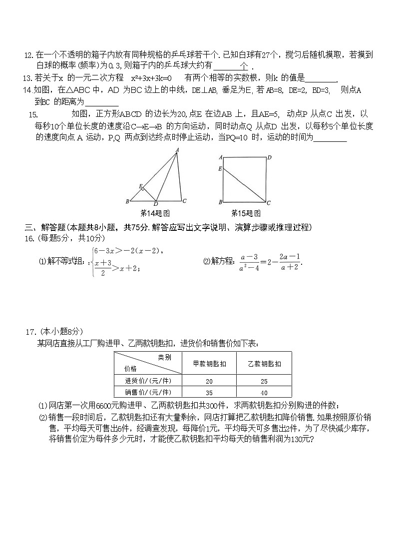 2024年辽宁省初中学业水平考试（模拟卷二）数学试卷03