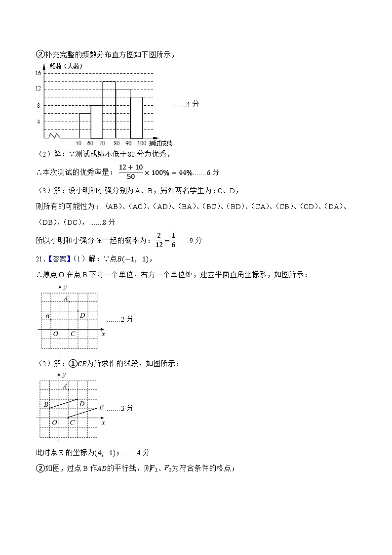 数学（人教版七年级下册全部）（参考答案）第3页