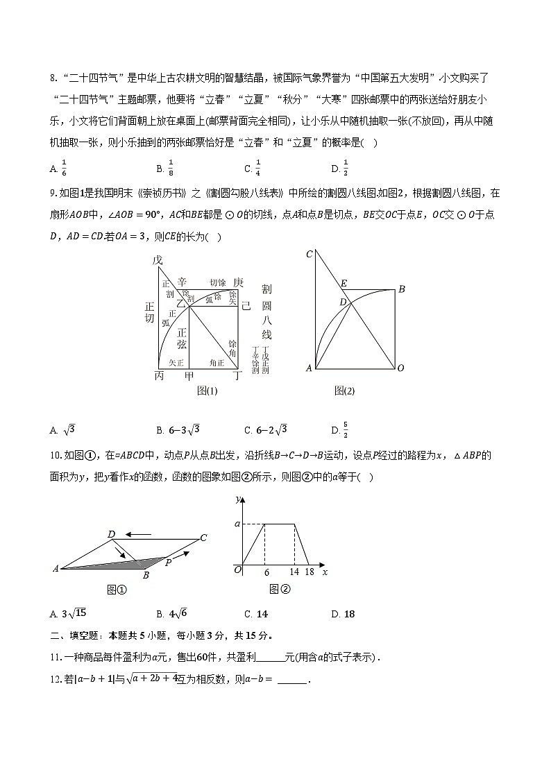 2024年河南省信阳市光山县中考数学三模试卷（含解析）02
