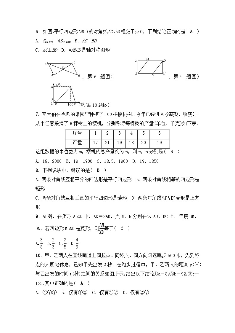 人教版8年级下学期数学期末测试卷02第2页