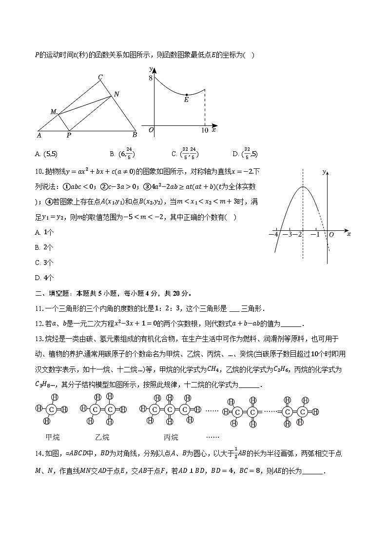 2023-2024学年四川省达州市达川四中九年级（下）月考数学试卷（含解析）第3页